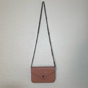 Longchamp Pink Handbag Purse with chain